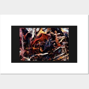 Abstract Seaweed Painting Posters and Art